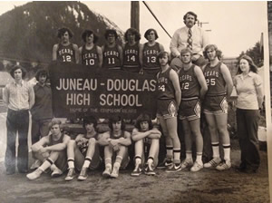 Juneau Douglas Crimson Bears basketball team 1973 - 1974